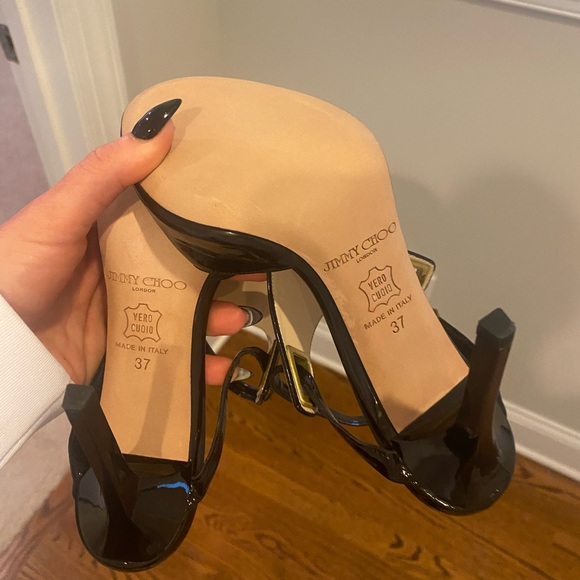 JIMMY CHOO PATENT LEATHER SANDALS - Picture 6 of 10